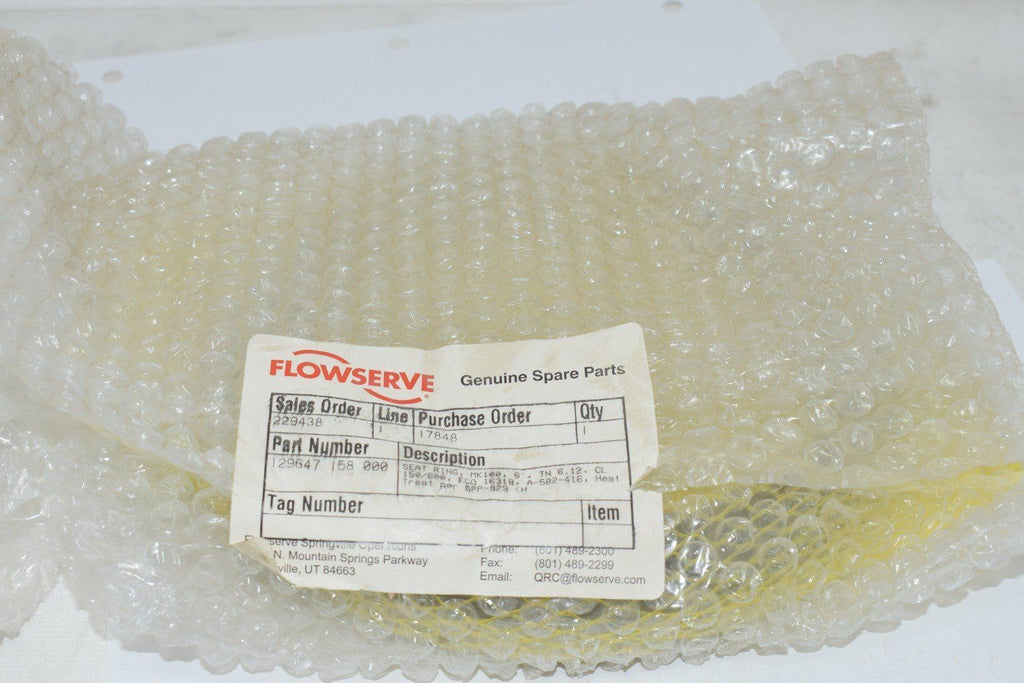 NEW Flowserve 129647.158.000 Seat Ring MK100 8'' TN 6.12 CL 150/600 ECO 16318 A-582-416