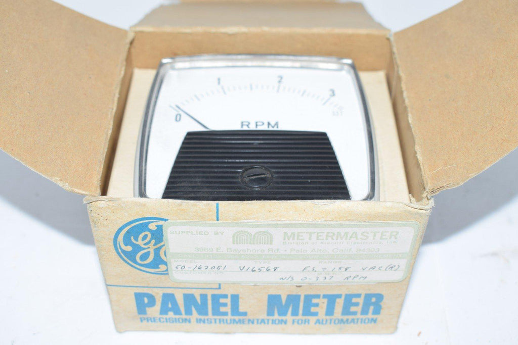 NEW GE 50-162051 V16568 0-3 RPM Panel Meter