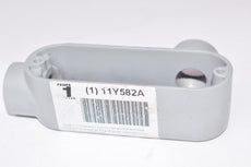 NEW GRAINGER APPROVED LR-Style 1/2'' Conduit Outlet Body, Threaded Aluminum, 4.25 cu. in, 11Y582A