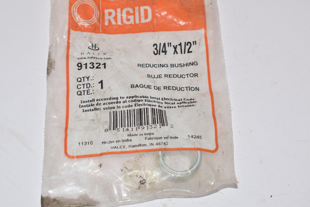 NEW Halex 91321 Rigid Steel Reducing Bushing, 3/4'' x 1/2''