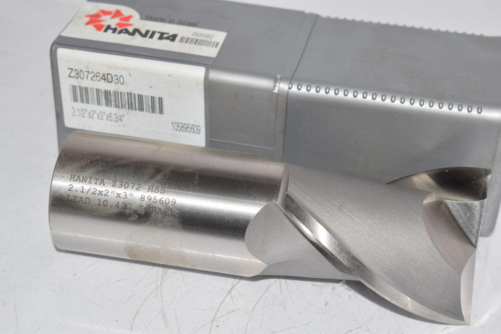 NEW HANITA Z3072 HSS 895609 2-1/2'' x 2'' x 3'' 2 Flute Finishing End Mill