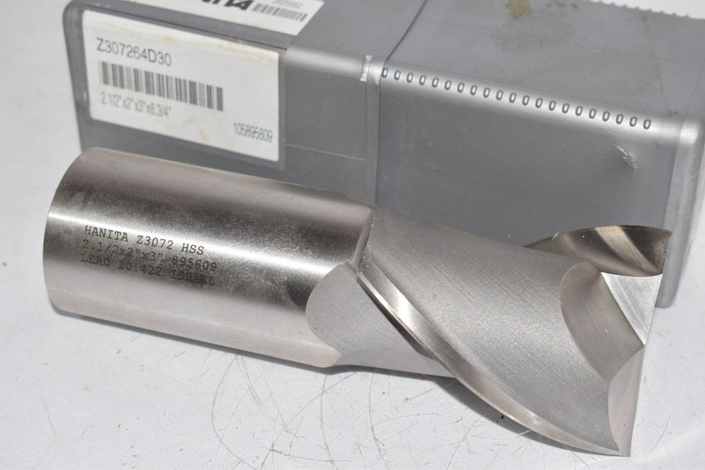 NEW HANITA Z307264D30 895609 2-1/2'' X 2'' X 3'' X 6-3/4'' 2 Flute Finishing End Mill