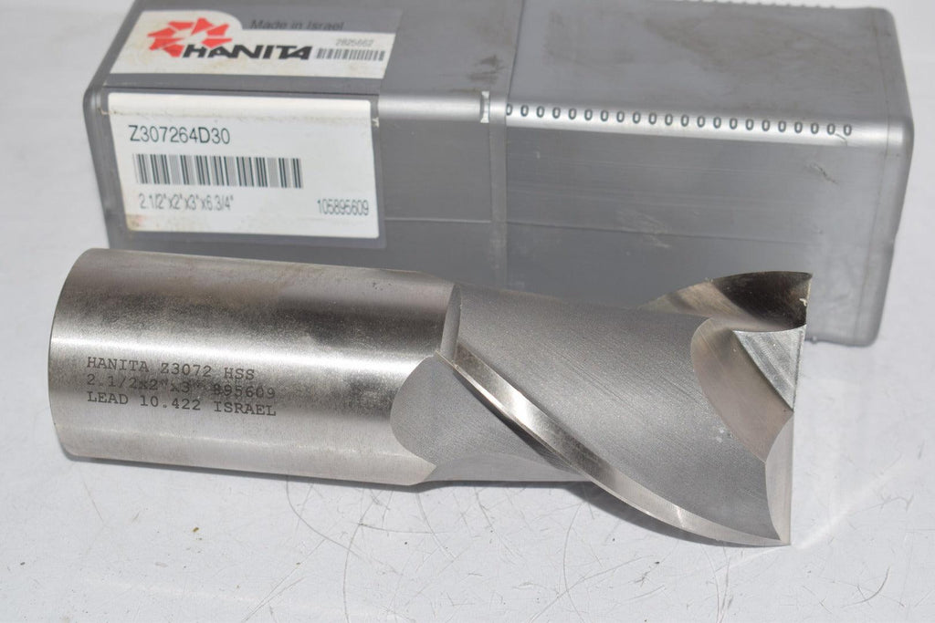 NEW HANITA Z307264D30 895609 2-1/2'' x 2'' x 3'' x 6-3/4'' Finishing End Mill 2FL