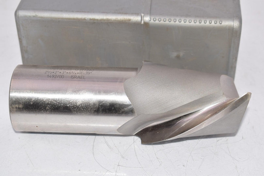 NEW Hanita Z3772A 2-1/2'' x 2'' x 3'' x 6-3/4'' R-.19'' 2FL End Mill 1492/00 L-H 3772 HSS