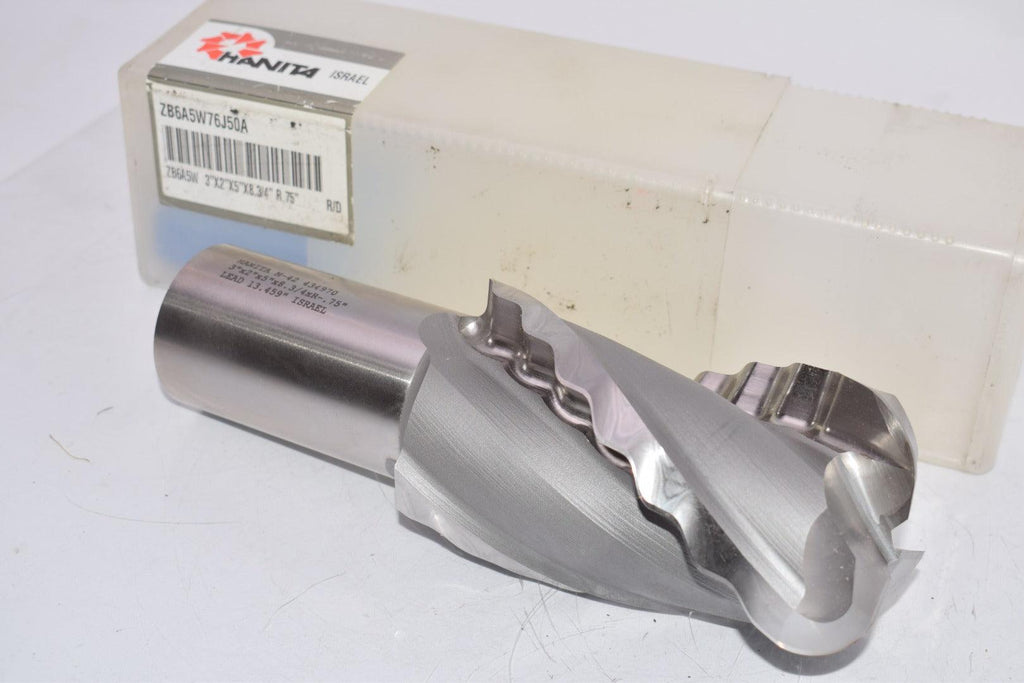 NEW HANITA ZB6A5W76J50A 434970 3'' x 2'' x 5'' x 8-3/4'' x R-.75'' Crest Cut End Mill R-H R/D