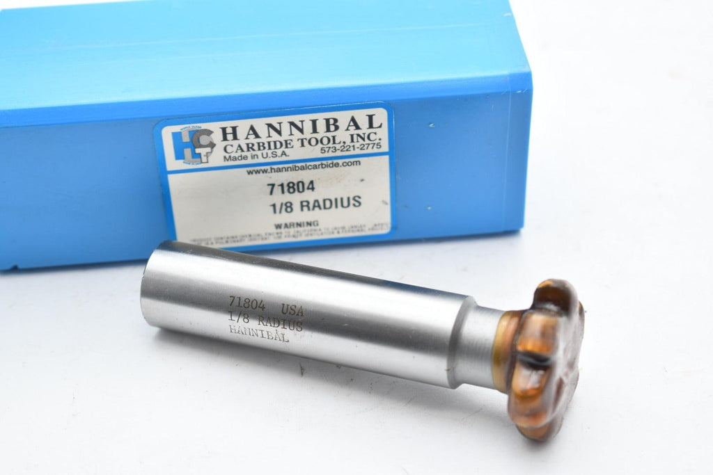 NEW Hannibal Carbide 1/8 71804 Radius Cutter 1-1/4'' Tool Dia. Milling Cutter Carbide Tipped