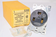 NEW, Harvey Hubbell Inc, 9350, Receptacle, 3-Wire Grounding