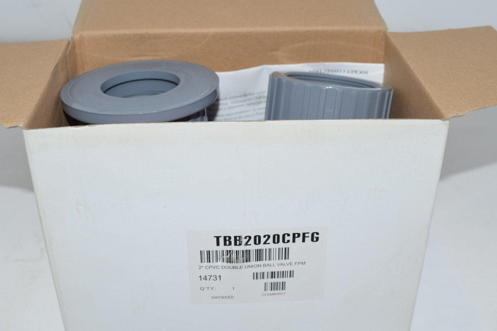NEW HAYWARD TBB2020CPFG True Union Ball Valve, Cpvc, Fpm, S, 2''
