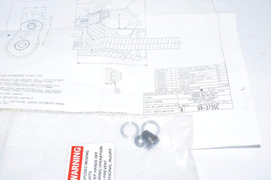 NEW Huck 99-3735 Nose Assembly Part