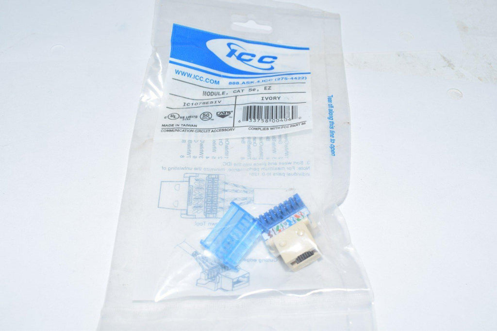 NEW ICC - IC1078E5IV - Cat5 Jack IVORY