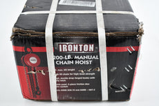 NEW Ironton 57035 Manual Chain Hoist ? 2200-Lb. Capacity, 10ft. Lift
