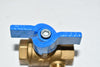 NEW Jomar Valve T-203 Series Flare Ends Ball Valve w/Side Tap 600 PSI 5J-BRS 1/2''
