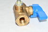 NEW Jomar Valve T-203 Series Flare Ends Ball Valve w/Side Tap 600 PSI 5J-BRS 1/2''