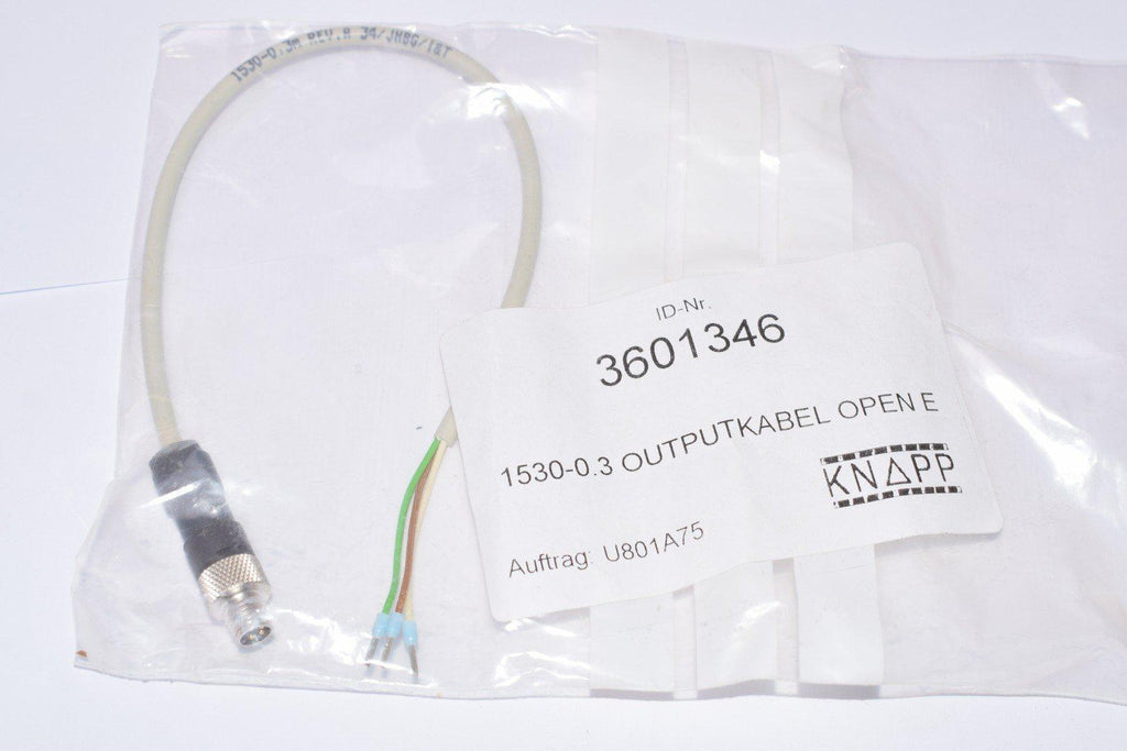 NEW KNAPP 3601346, 1530-0.3 Output Cable Open E