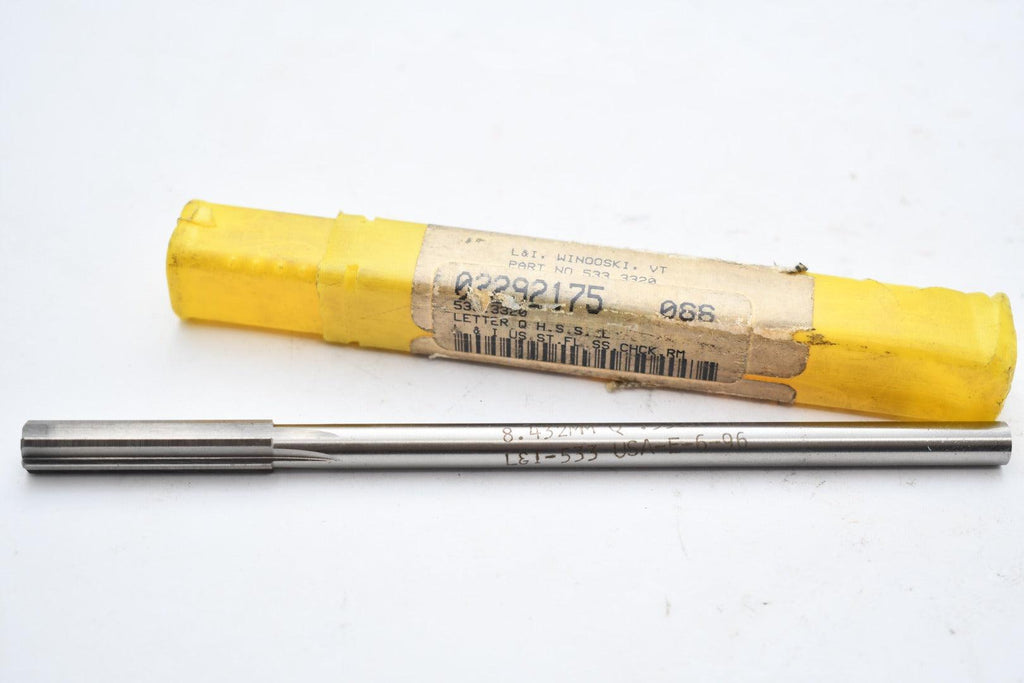 NEW L&I 533 .3320'' HSS ''Q'' Chucking Reamer 8.432mm