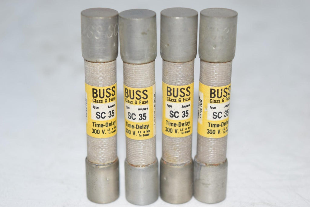 NEW Lot of 4 Buss SC-35 Time Delay Fuses 35A 300V