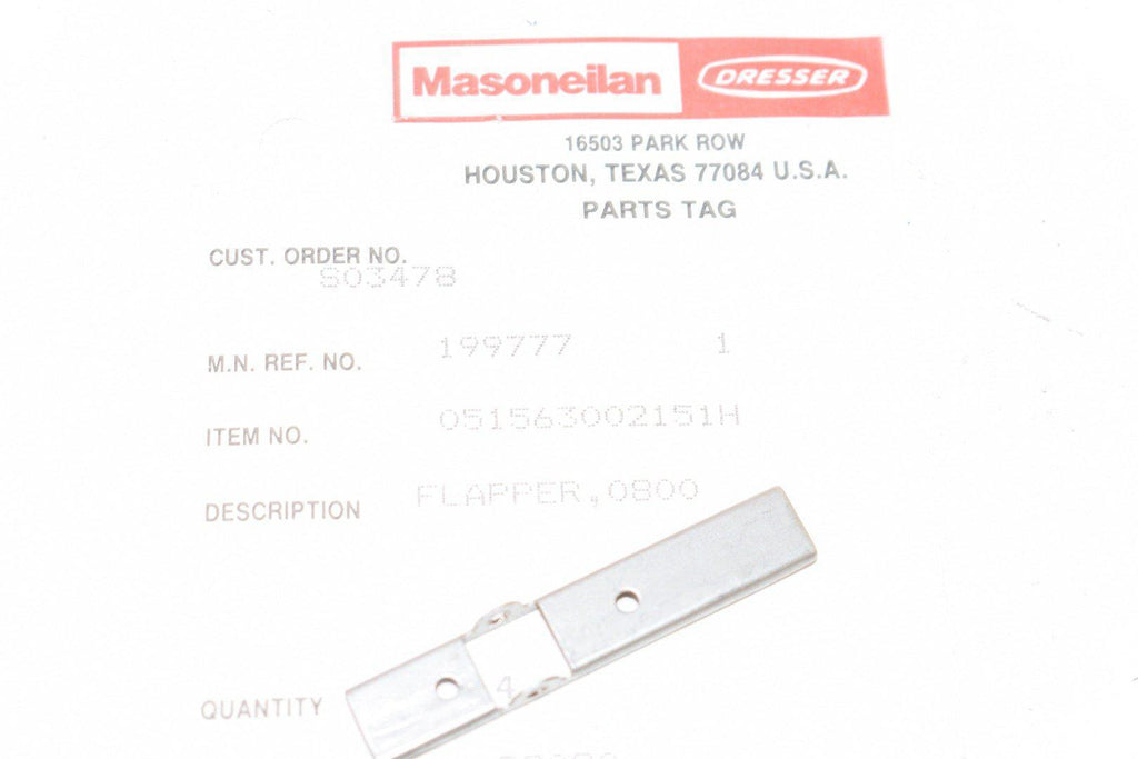 NEW Masoneilan 051563002151H Flapper, 0800