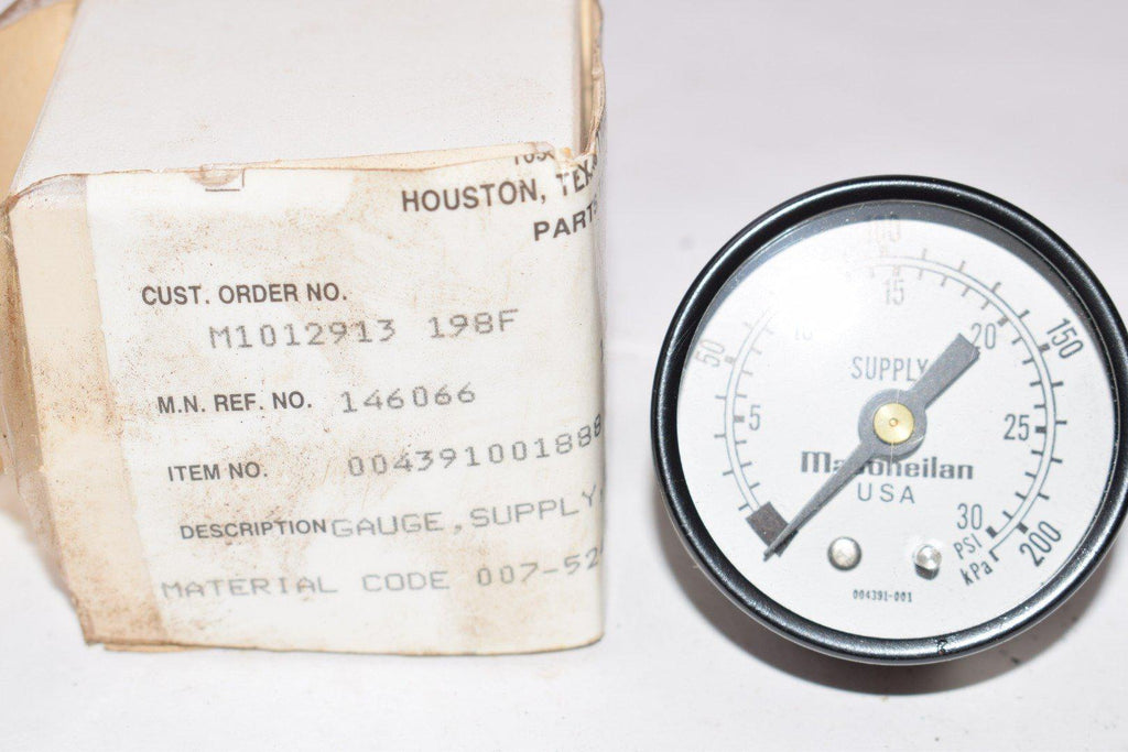 NEW Masoneilan Valve & Controls - Dresser Part: 004391001888, 0-30 PSI Supply Gauge