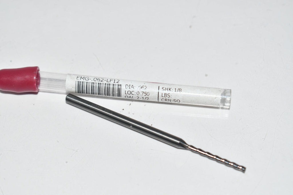 NEW MELIN TOOL EMG-.062-LF12 Carbide Micro End Mill Cutter 1/16'' DIA., 1/8'' SHANK, 0.750'' LOC