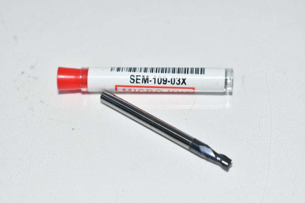 NEW Micro 100 SEM-109-03X SQ Cutter End Mill, 7/64'' Cutter Dia, 188'' LOC
