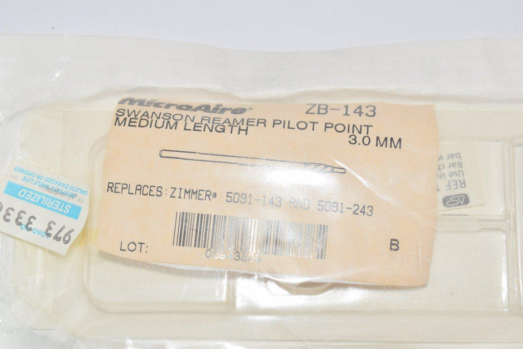NEW Micro-Aire ZB-143 Swanson Reamer Pilot Point Medium 3.0mm