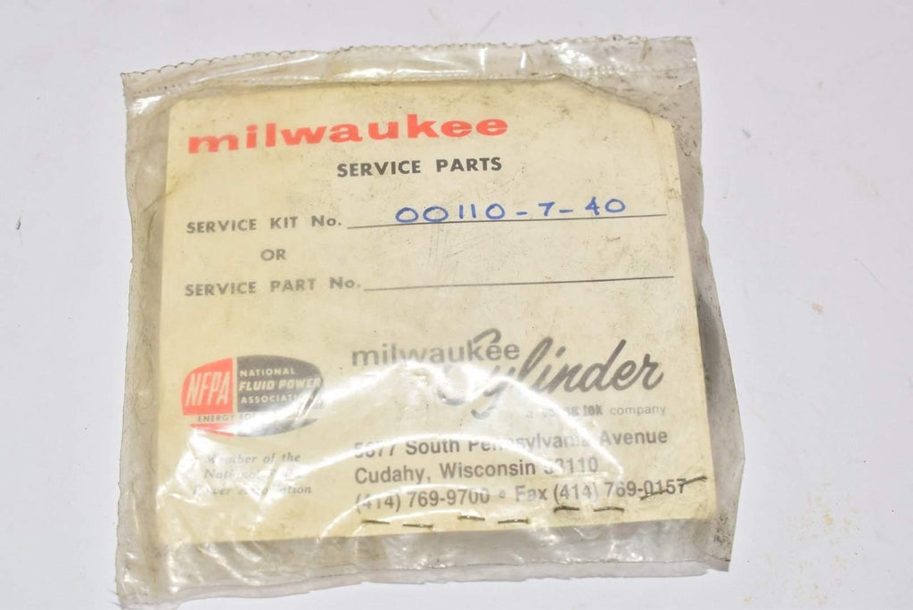 NEW Milwaukee Cylinder 00110-7-40 Seal Kit