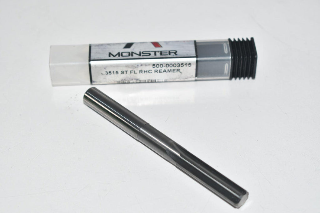 NEW MONSTER TOOL 500-0003515 - 0.3515'' CHUCKING REAMER, STRAIGHT FLUTE, SOLID CARBIDE, 6 FLUTE, 3-1/2'' OAL, 1-1/4'' LENGTH OF CUT