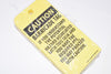 NEW, National Marker, Caution, Barricade Tag