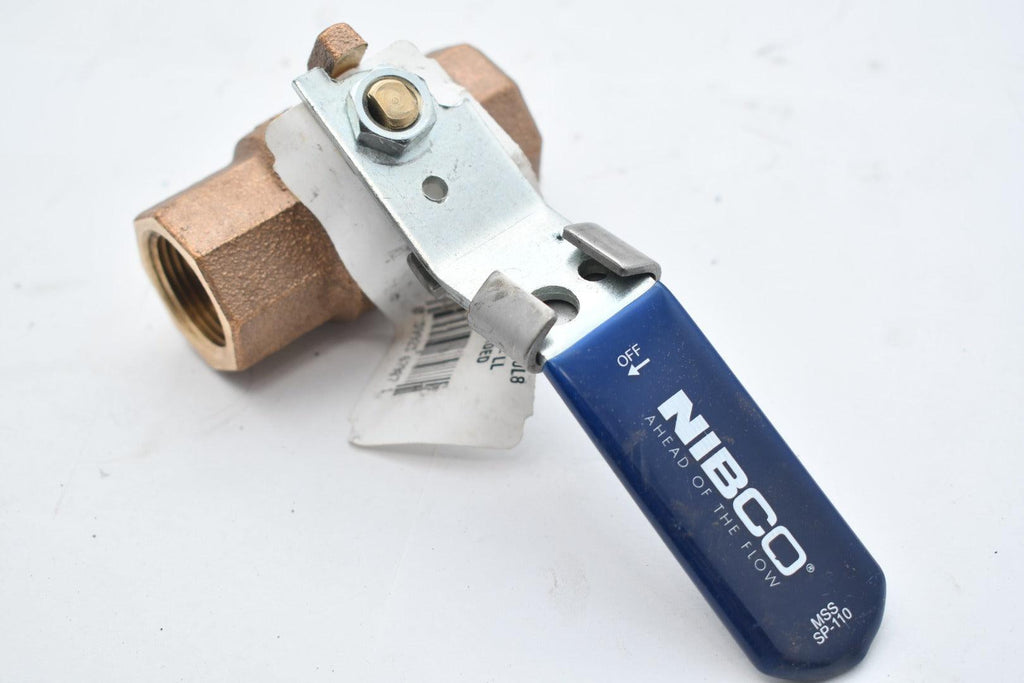 NEW NIBCO NL950L8 T-585-70 2-Piece Ball Valve , 3/4 in Nominal , FNPT End Style , Cast Red Bronze Body , Full Port , RPTFE
