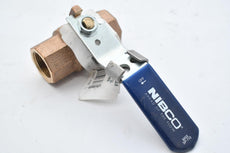 NEW NIBCO NL950L8 T-585-70 2-Piece Ball Valve , 3/4 in Nominal , FNPT End Style , Cast Red Bronze Body , Full Port , RPTFE