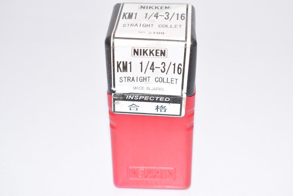 NEW NIKKEN KM1 1/4-3/16 Straight Collet, Milling Chuck Collet - Sealed