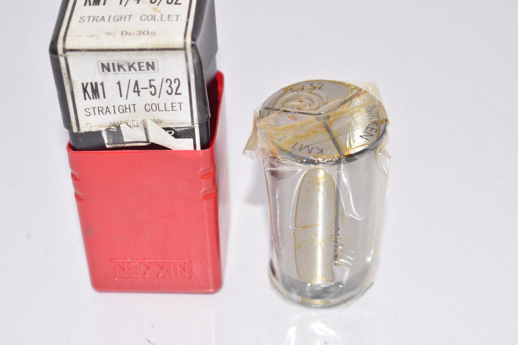 NEW NIKKEN KM1 1/4-5/32 Straight Collet, Milling Chuck Collet Machinist Tooling