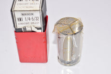 NEW NIKKEN KM1 1/4-5/32 Straight Collet, Milling Chuck Collet Machinist Tooling