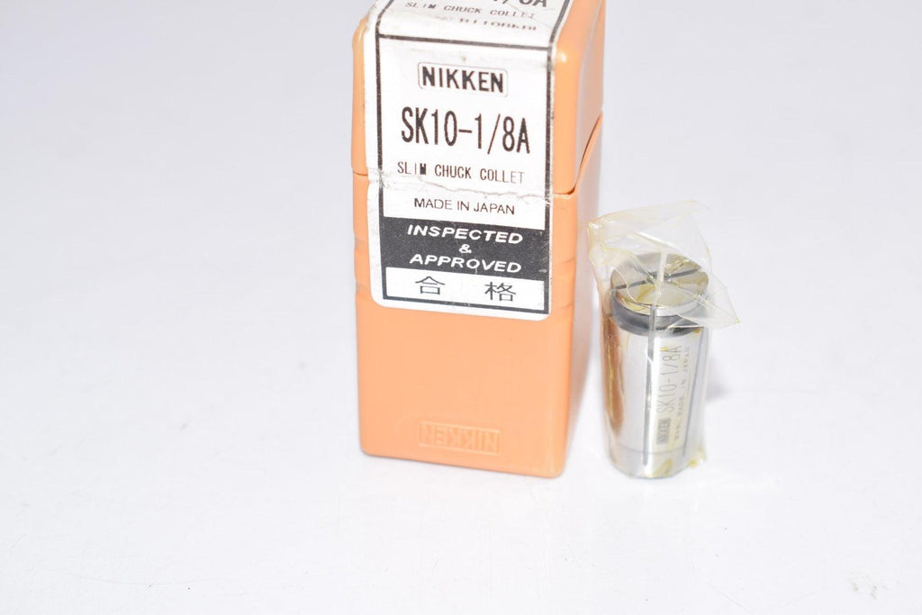 NEW NIKKEN SK10-1/8A Slim Chuck Collet, SK10 1/8'' - Sealed Machinist Tooling