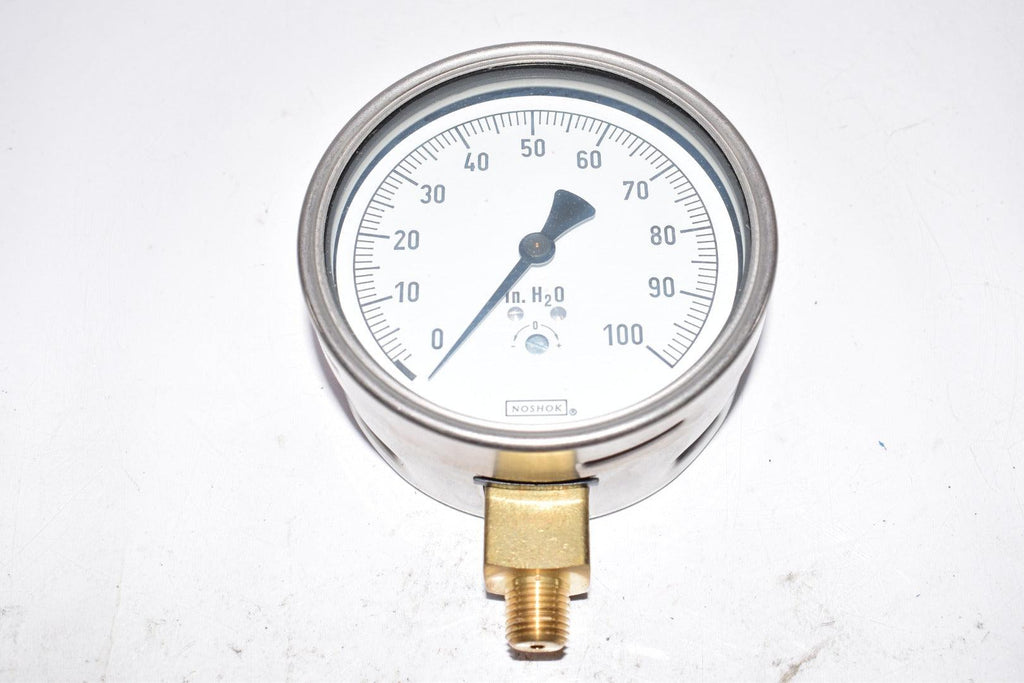 NEW Noshok 40-200-100 1/4'' NPT Bottom Conn. Pressure Gauge