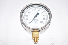 NEW Noshok 40-200-100 1/4'' NPT Bottom Conn. Pressure Gauge