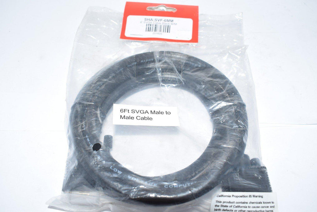 NEW Orvac SVF-6MM 6' SVGA Cable Black Male to Male