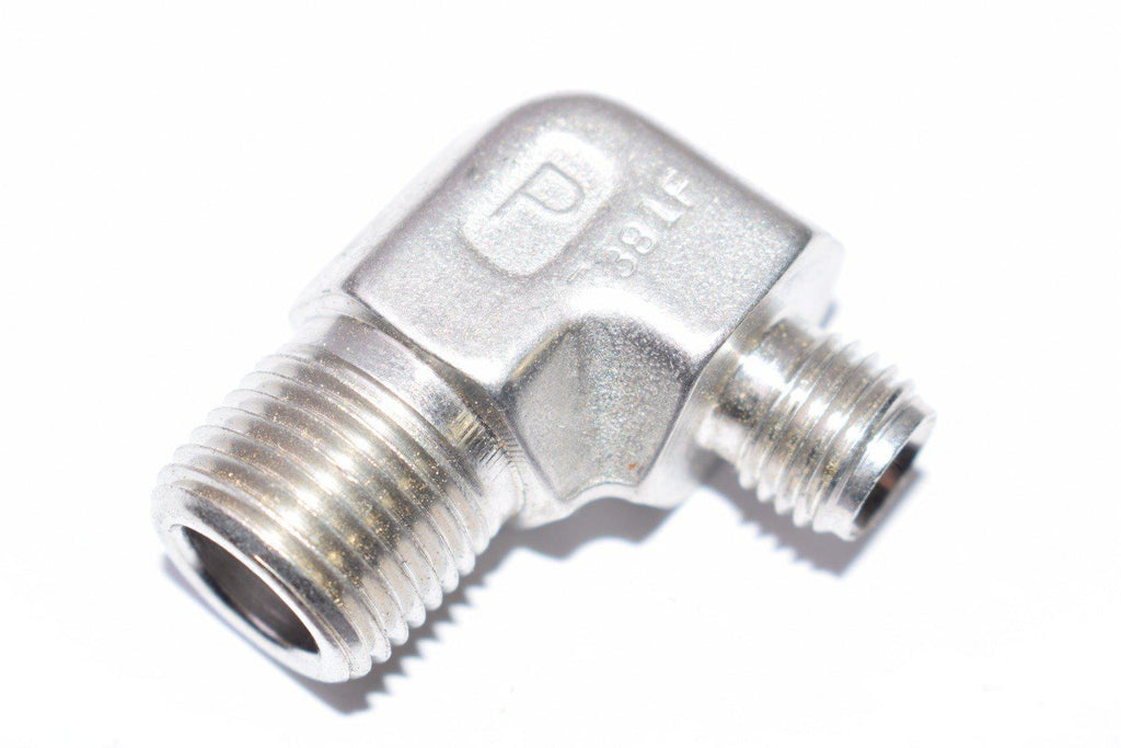 NEW, P, 381F, 316SS, 1/2 ID, Angle Elbow Fitting