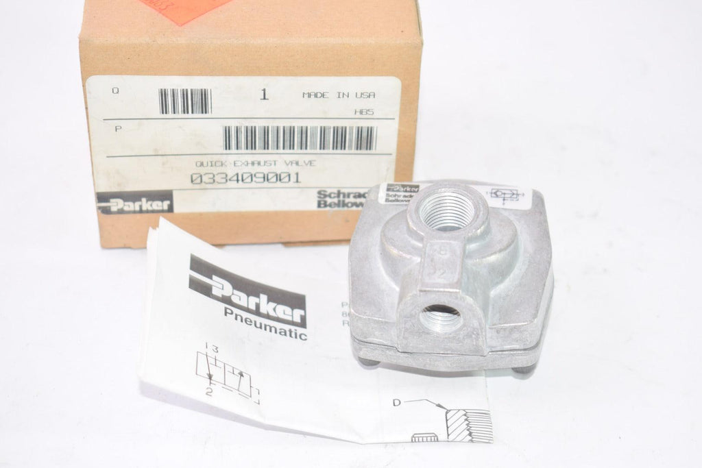 NEW Parker 033409001 Quick Exhaust Valve Pneumatic
