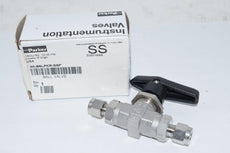 NEW Parker 4A-B6LPKR-SSP Parker Ball Valve 1/4'' x 1/4'', A-LOK Double Ferrule