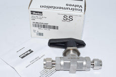 NEW Parker B6L Series Ball Valve, 1/4'' 4A-B6LPKR-SSP Double Ferrule