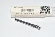NEW PCT Precision Cutting Tools 001-02854 Carbide Drill Cutter .1575 x 1/8 x 3/8 x 1-1/2 3F RH