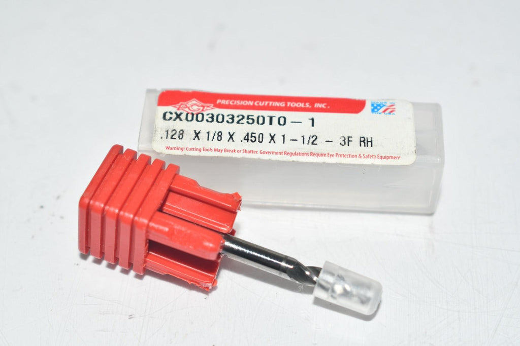 NEW PCT Precision Cutting Tools CX00303250T0-1 .128 Carbide Drill .128 x 1/8 x .450 x 1-1/2 3FL RH