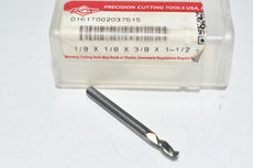 NEW Precision Cutting Tools PCT 0161T002037515 Carbide Drill Cutter 1/8 x 1/8 x 3/8 x 1-1/2