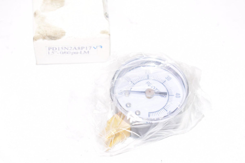 NEW ReoTemp PD15N2A8P17 Pressure Gauge 0-60 PSI 1.5''