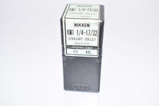 NEW Sealed NIKKEN KM1 1/4-17/32 Straight Collet, Machinist Tooling