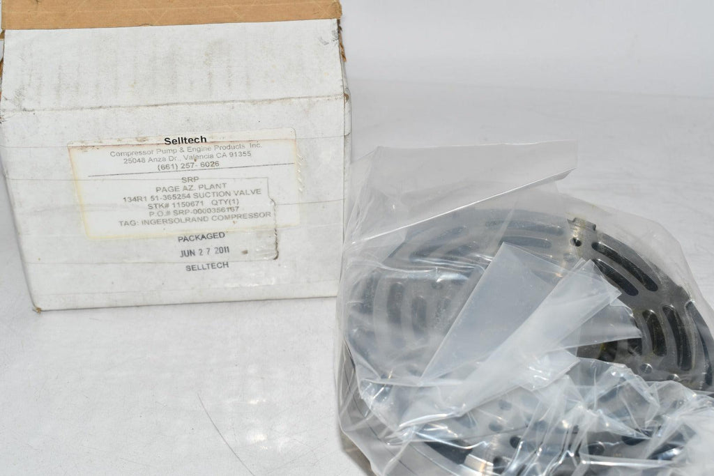 NEW Selltech 134R1 51-365254 Air Compressor Suction Valve