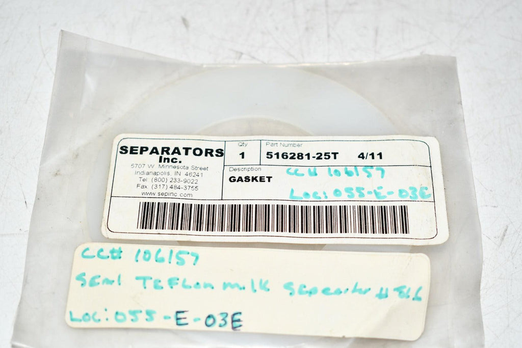 NEW Separators Inc 516281-25T Gasket Seal