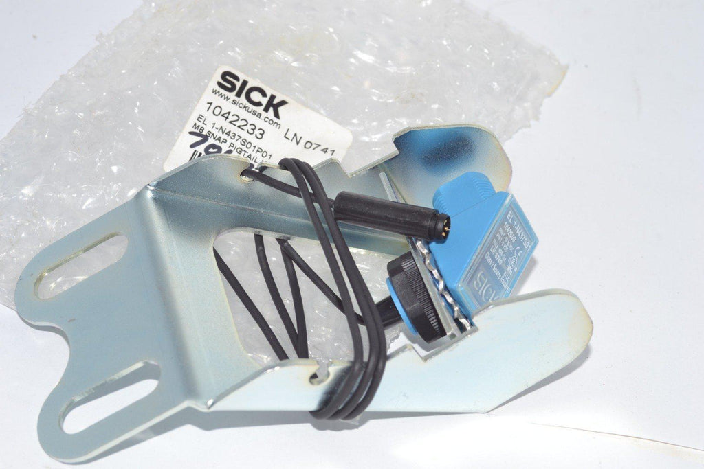NEW SICK 1042233 EL 1-N437S01P01 M8 Snap Pigtail With Bracket