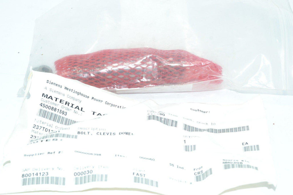 NEW Siemens 237T013001 Bolt, Clevis Dowel